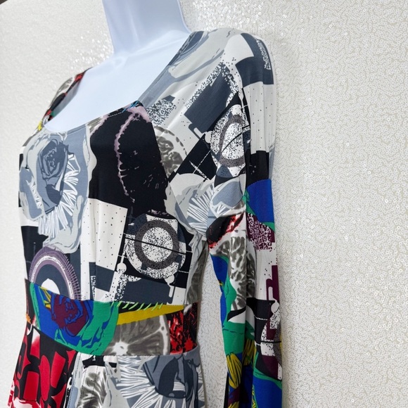 Forla Paris Abstract Pop Art Long Sleeve Dress – size small - Picture 10 of 12